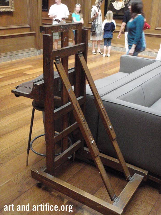 Art easel at the National Gallery of Art Washington DC