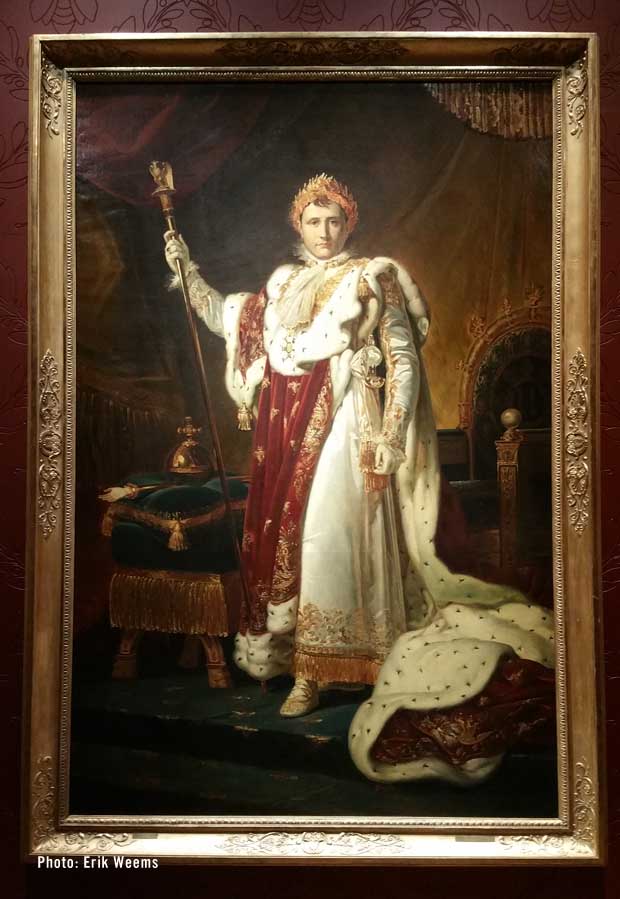 Napoleon in his imperial robes - painting by Francois Gerald 1805