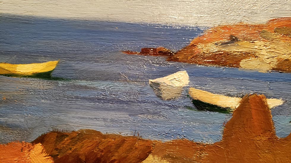 Detail of Cove at Ogunquit by Hopper