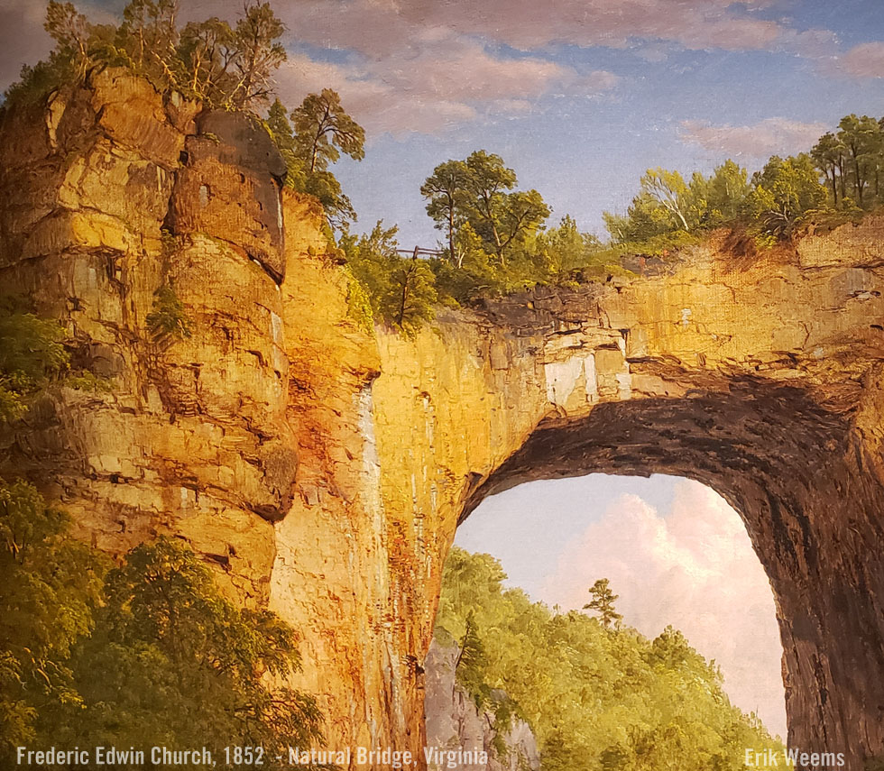 Detail Frederic Edwin Church - Natural Bridge Virginia