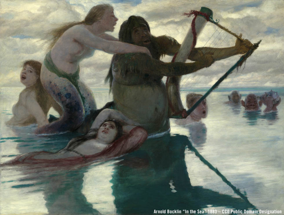 In the Sea by Arnold Bocklin 1883