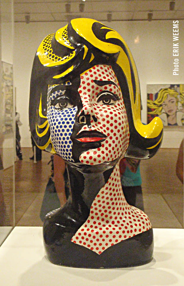 Lichtenstein Halftone art head Head with Blue Shadow 1965