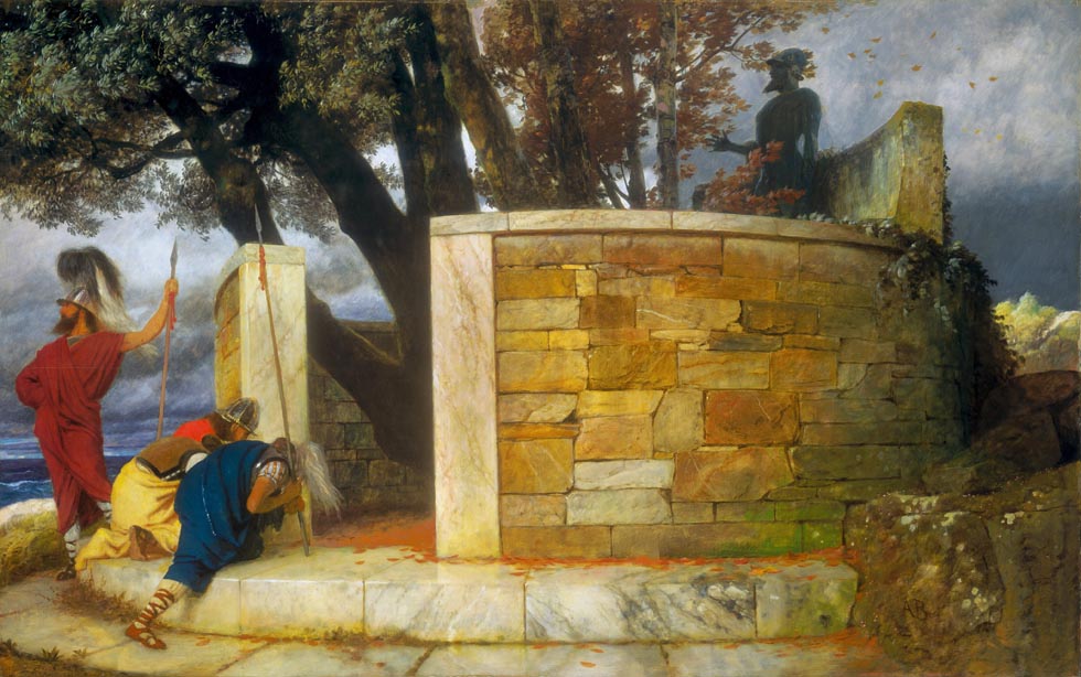 Arnold Bockli oil painting  The Sanctuary of Hercules, 1884