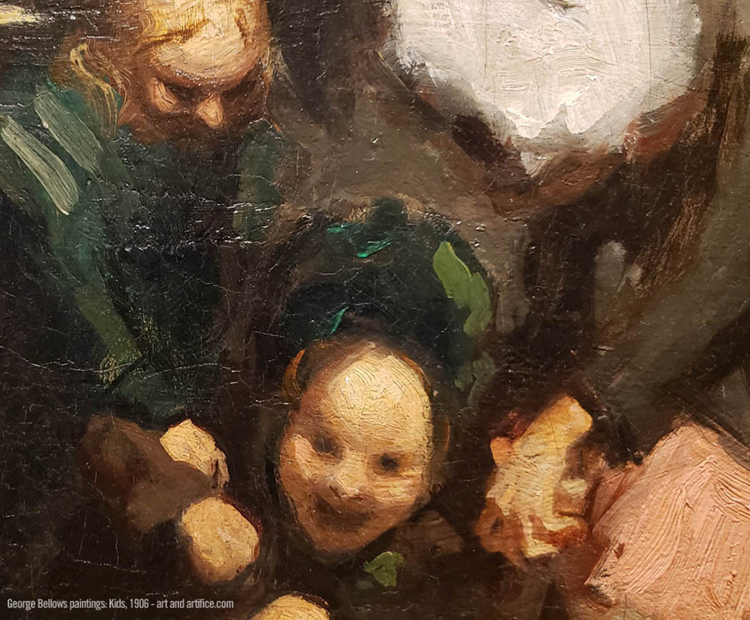 George Bellows Image Detail from the painting KIDS painted 1906