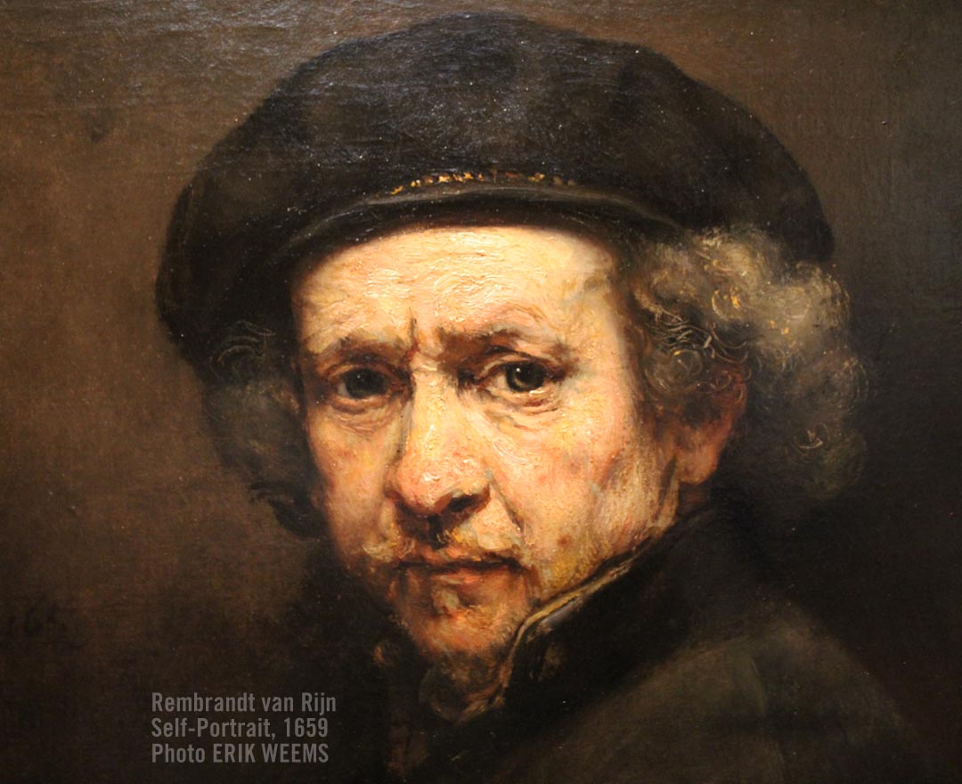 Detail of Rembrandt Self-Portrait 1659 