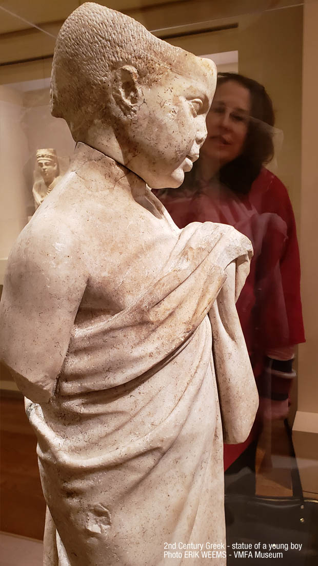 Profile view of Statue of a Young Boy - 2nd Century Greek