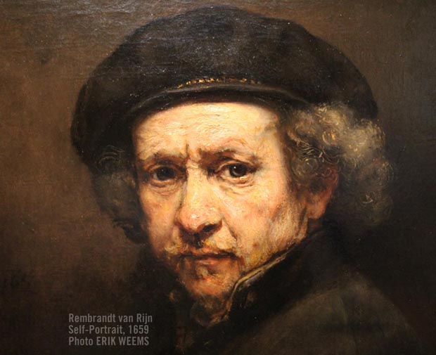 Detail of 1659 Rembrandt Self-Portrait Painting