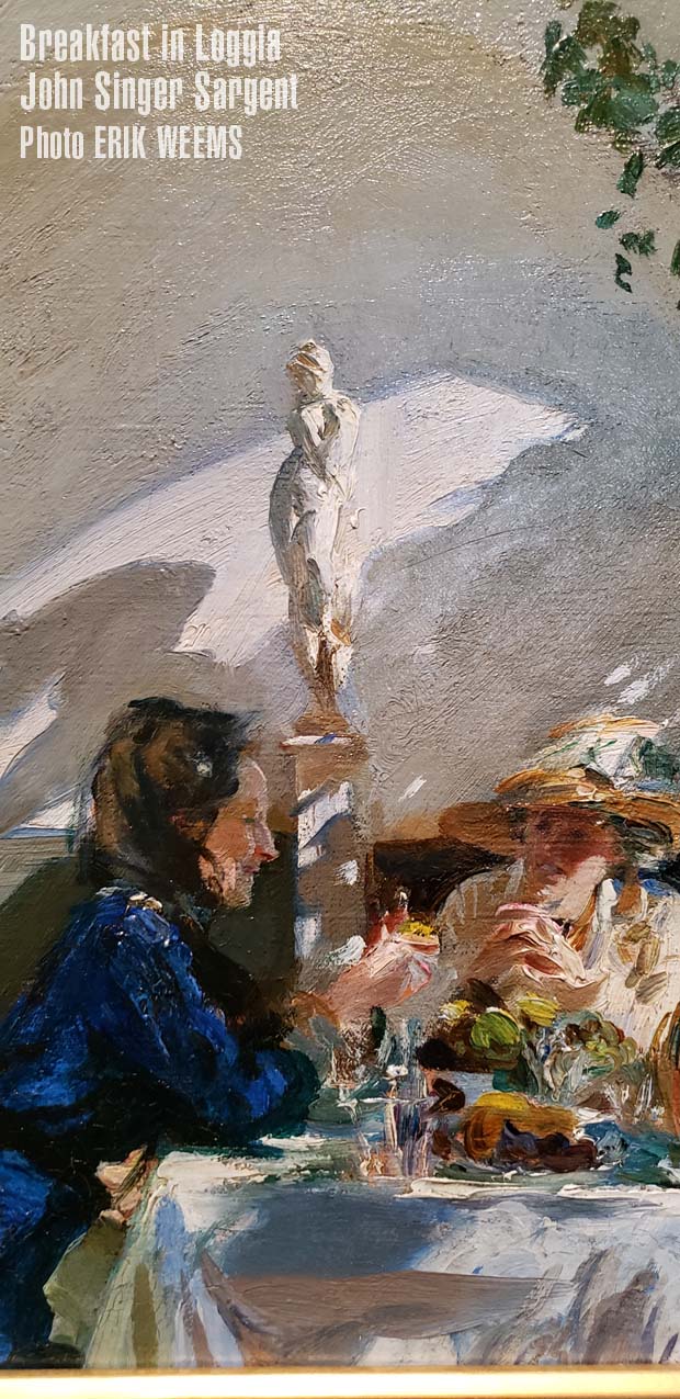 Two figures from Breakfast in Loggia