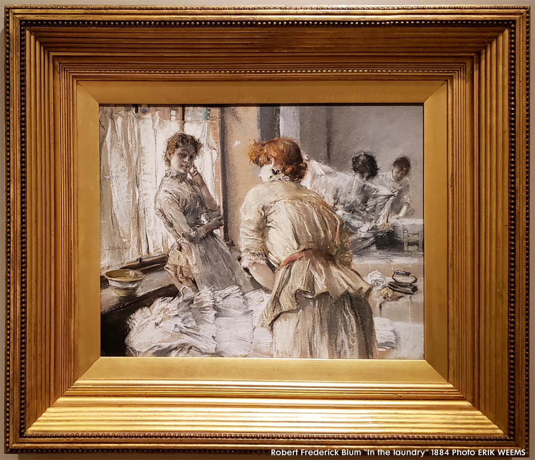 In the Laundry painting by Robert Frederick Blum 1884