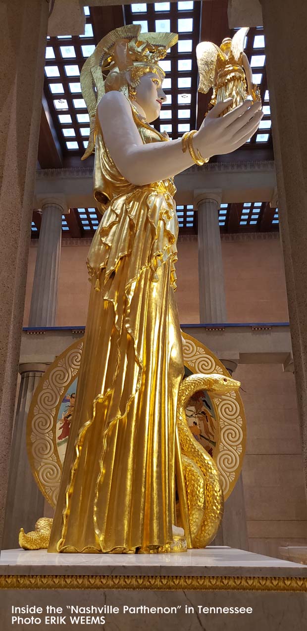 Inside the Nashville Parthenon - Golden idol