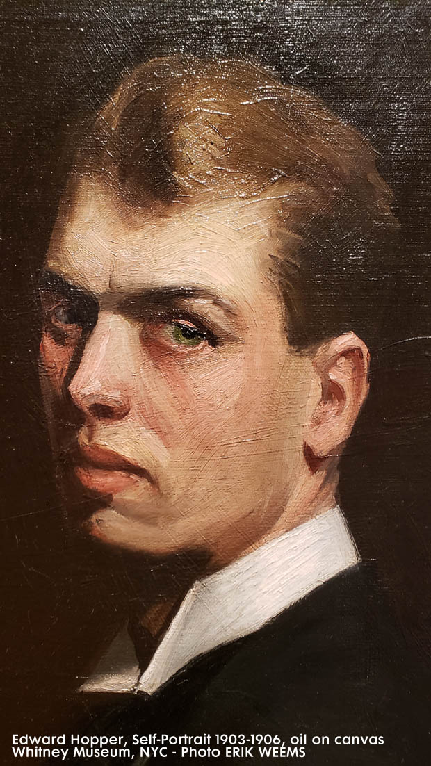detail of Edward Hopper Self Portrait 1903-1906