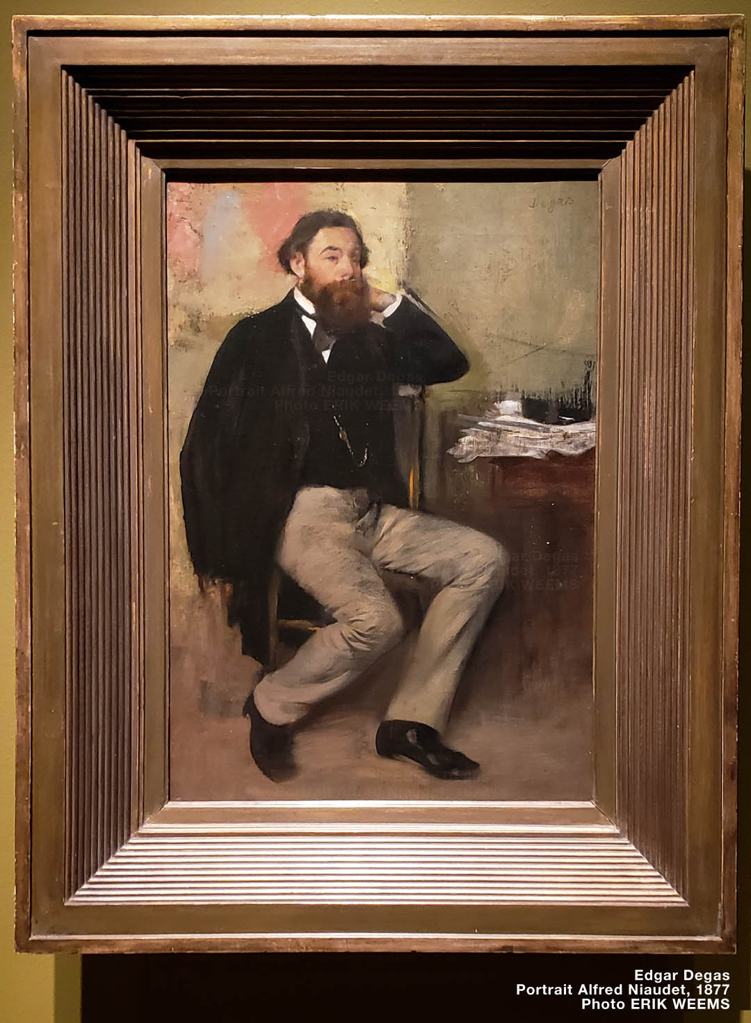 1877 Edgar Degas portrait of Alfred Niaudet