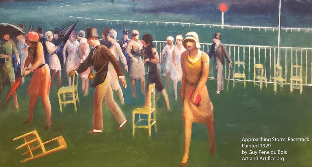 Detail of approaching Storm by Guy Pene du Boi 1929
